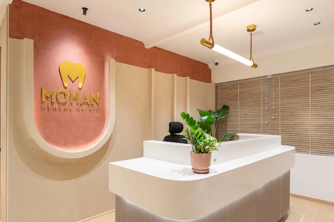Mohan Dental Clinic reception interior, Kondapur